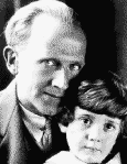 A.A. Milne with his son Cristopher Robin.